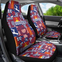 Kiribati Tekeraoi n te Kiritimati Car Seat Cover Pacific Patchwork Xmas Vibes LT9 - Polynesian Pride