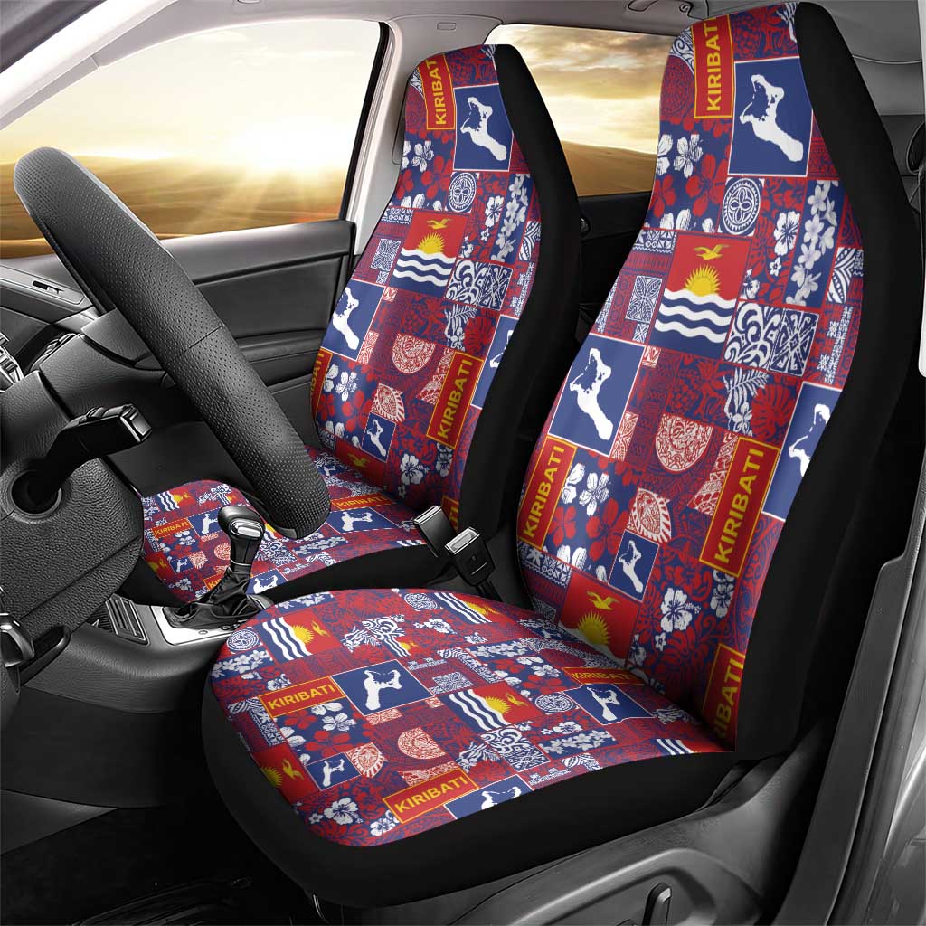Kiribati Tekeraoi n te Kiritimati Car Seat Cover Pacific Patchwork Xmas Vibes LT9 - Polynesian Pride