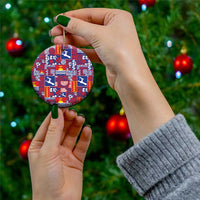 Kiribati Tekeraoi n te Kiritimati Ceramic Ornament Pacific Patchwork Xmas Vibes - Polynesian Pride