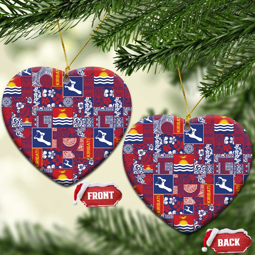 Kiribati Tekeraoi n te Kiritimati Ceramic Ornament Pacific Patchwork Xmas Vibes - Polynesian Pride