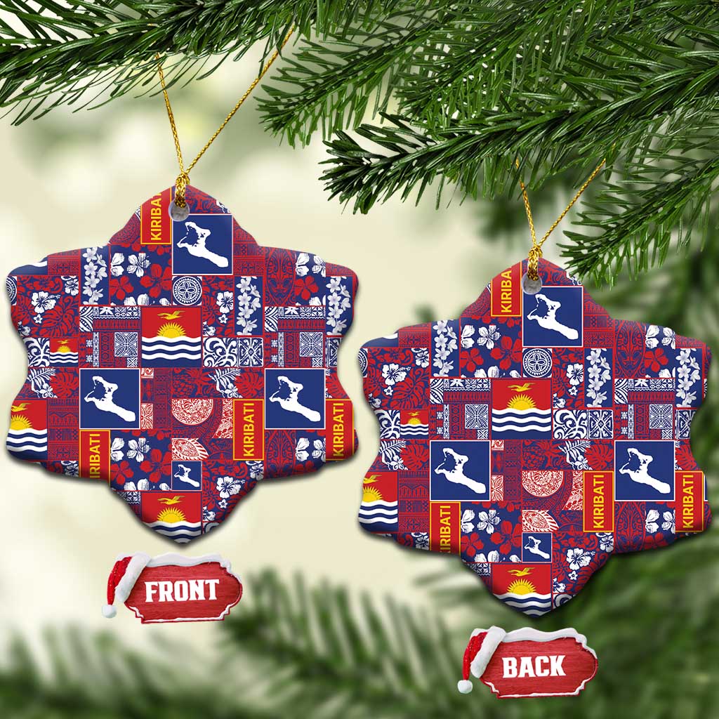 Kiribati Tekeraoi n te Kiritimati Ceramic Ornament Pacific Patchwork Xmas Vibes - Polynesian Pride