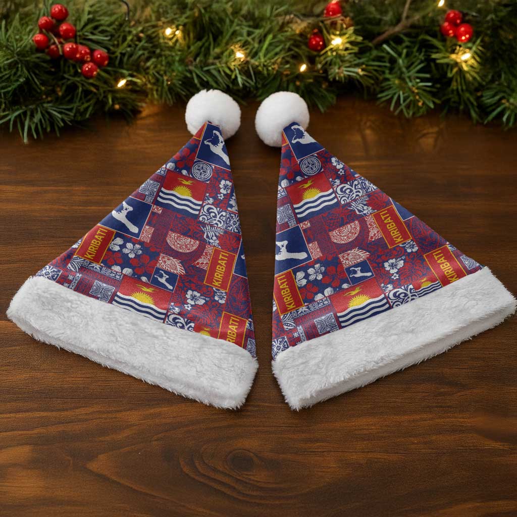 Kiribati Tekeraoi n te Kiritimati Christmas Santa Hat Pacific Patchwork Xmas Vibes - Polynesian Pride