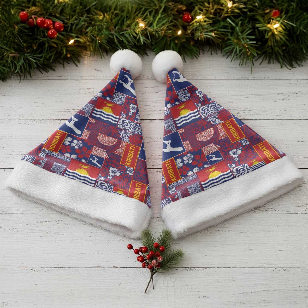 Kiribati Tekeraoi n te Kiritimati Christmas Santa Hat Pacific Patchwork Xmas Vibes - Polynesian Pride