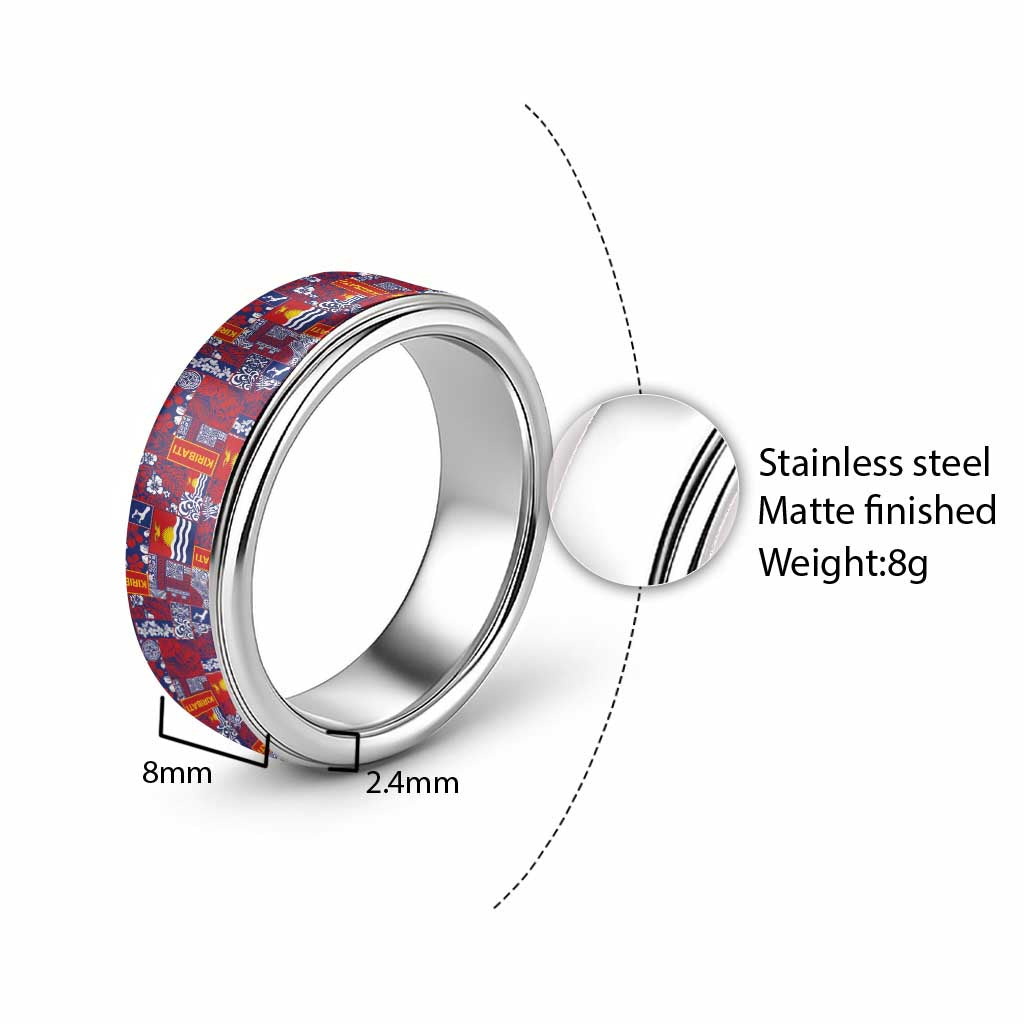 Kiribati Tekeraoi n te Kiritimati Classic Ring Pacific Patchwork Xmas Vibes - Polynesian Pride