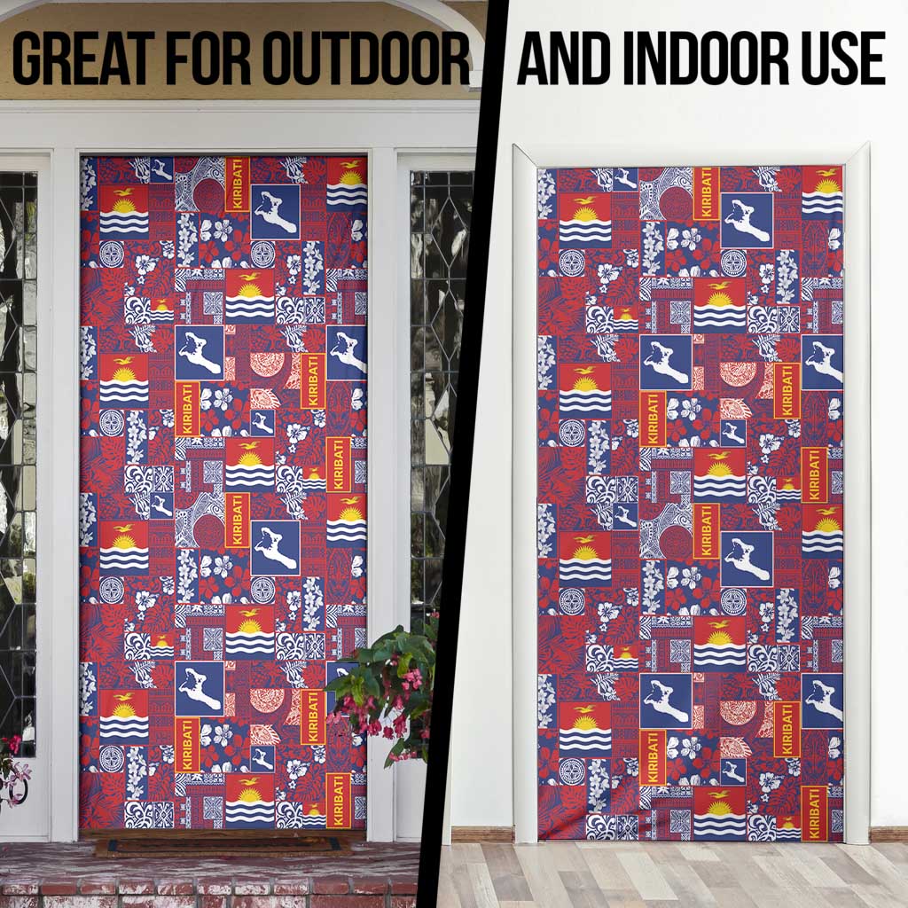 Kiribati Tekeraoi n te Kiritimati Door Cover Pacific Patchwork Xmas Vibes - Polynesian Pride