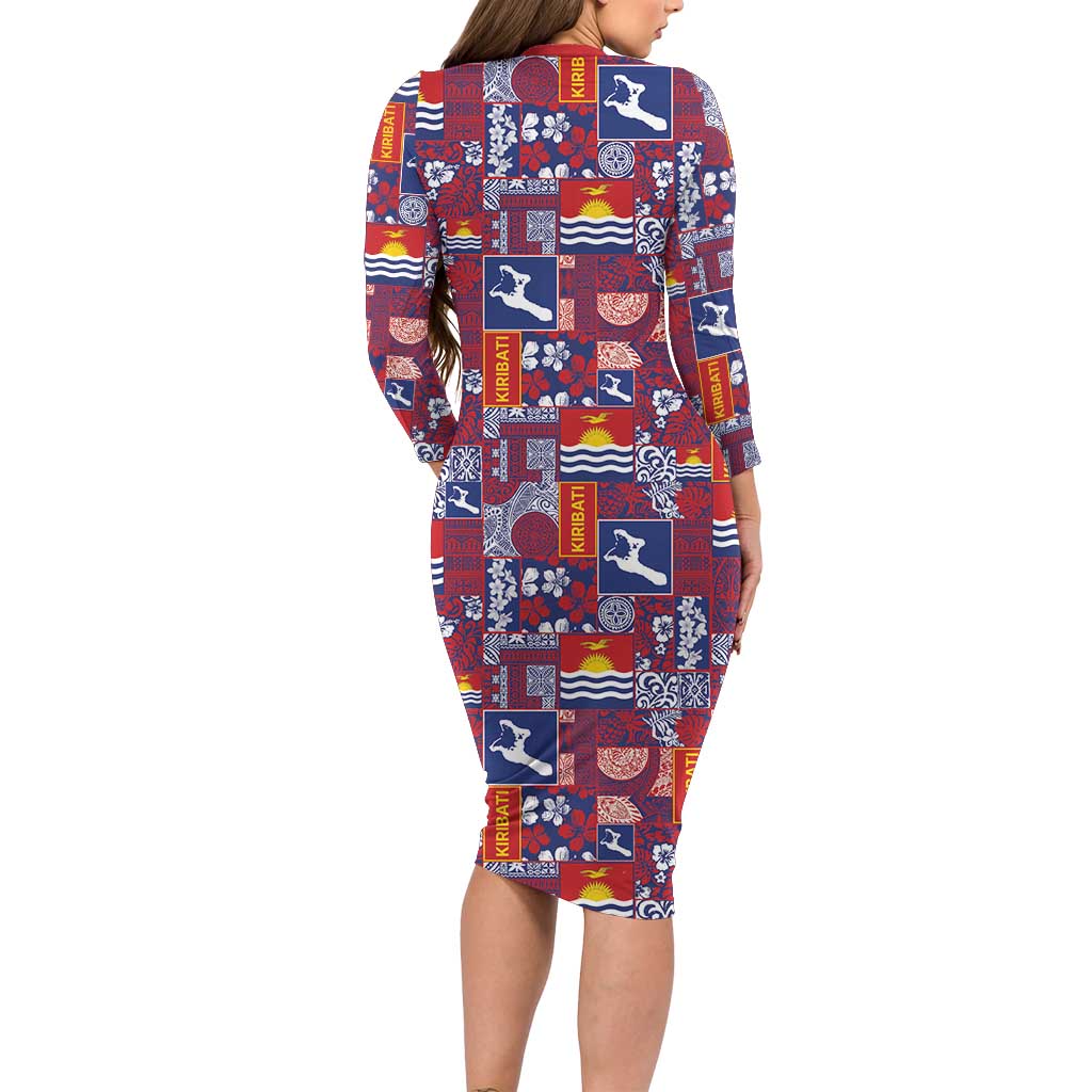 Kiribati Tekeraoi n te Kiritimati Family Matching Long Sleeve Bodycon Dress and Hawaiian Shirt Pacific Patchwork Xmas Vibes LT9 - Polynesian Pride