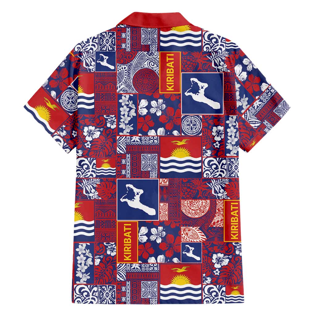 Kiribati Tekeraoi n te Kiritimati Family Matching Off The Shoulder Long Sleeve Dress and Hawaiian Shirt Pacific Patchwork Xmas Vibes LT9 - Polynesian Pride