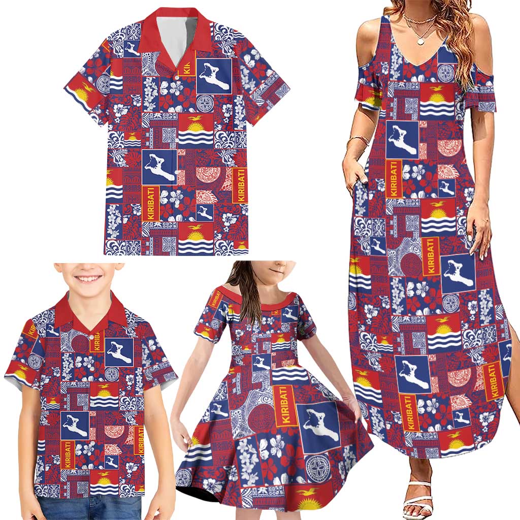 Kiribati Tekeraoi n te Kiritimati Family Matching Summer Maxi Dress and Hawaiian Shirt Pacific Patchwork Xmas Vibes LT9 - Polynesian Pride