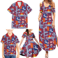 Kiribati Tekeraoi n te Kiritimati Family Matching Summer Maxi Dress and Hawaiian Shirt Pacific Patchwork Xmas Vibes - Polynesian Pride