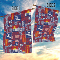 Kiribati Tekeraoi n te Kiritimati Garden Flag Pacific Patchwork Xmas Vibes - Polynesian Pride