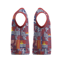 Kiribati Tekeraoi n te Kiritimati Christmas Knitted V-Neck Vest Pacific Patchwork Xmas Vibes - Polynesian Pride