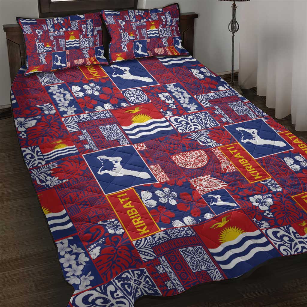 Kiribati Tekeraoi n te Kiritimati Quilt Bed Set Pacific Patchwork Xmas Vibes - Polynesian Pride
