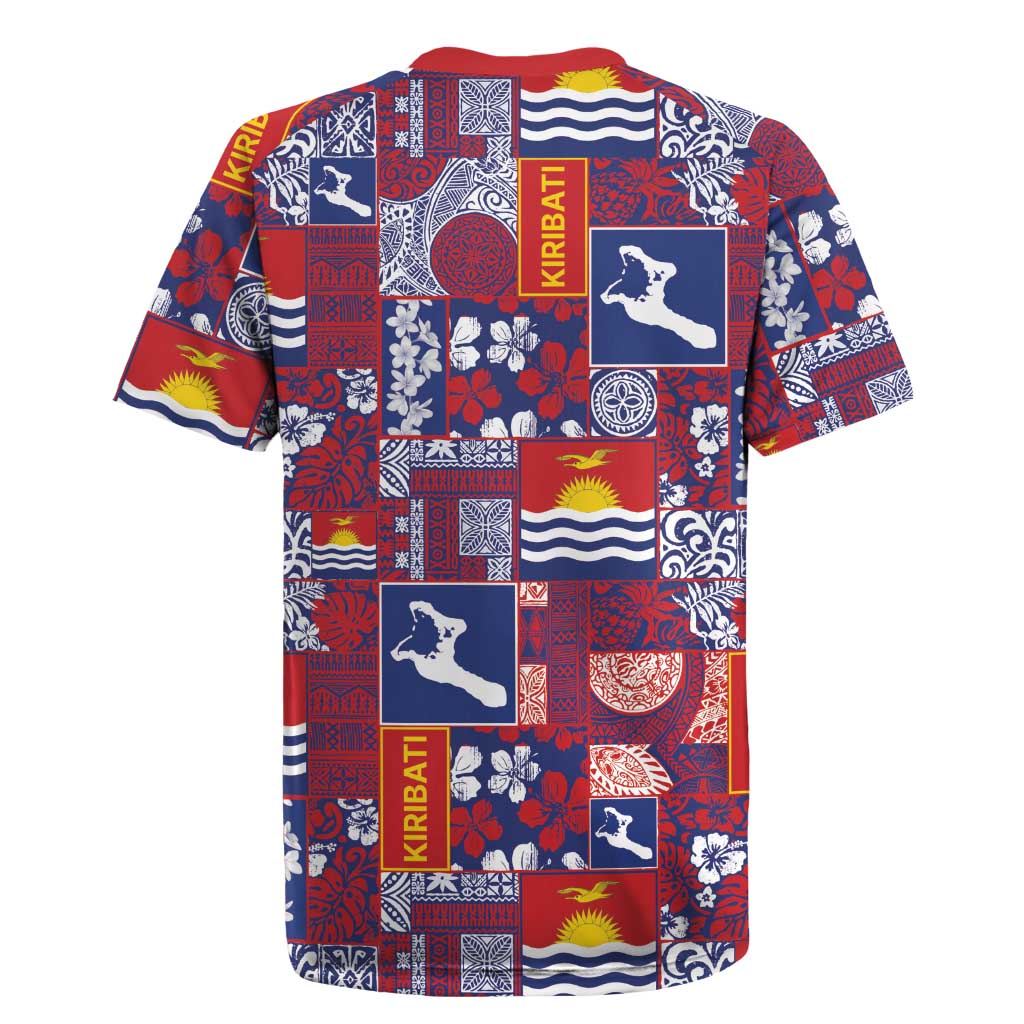 Kiribati Tekeraoi n te Kiritimati Rugby Jersey Pacific Patchwork Xmas Vibes - Polynesian Pride