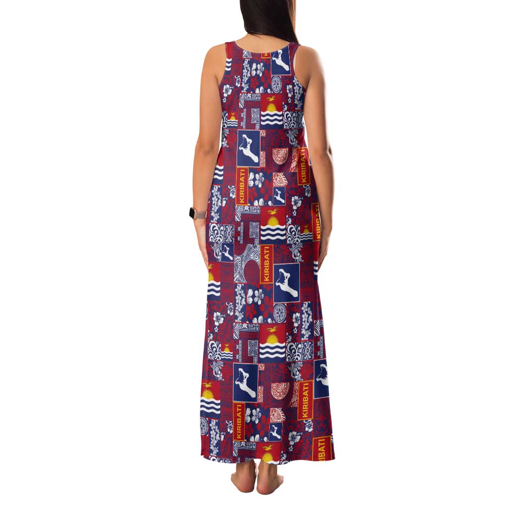 Kiribati Tekeraoi n te Kiritimati Tank Maxi Dress Pacific Patchwork Xmas Vibes LT9 - Polynesian Pride