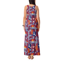 Kiribati Tekeraoi n te Kiritimati Tank Maxi Dress Pacific Patchwork Xmas Vibes LT9 - Polynesian Pride