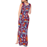 Kiribati Tekeraoi n te Kiritimati Tank Maxi Dress Pacific Patchwork Xmas Vibes LT9 - Polynesian Pride