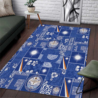 Marshall Islands Merry Christmas Area Rug Pacific Patchwork Xmas Vibes - Polynesian Pride