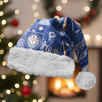 Marshall Islands Merry Christmas Santa Hat Pacific Patchwork Xmas Vibes - Polynesian Pride