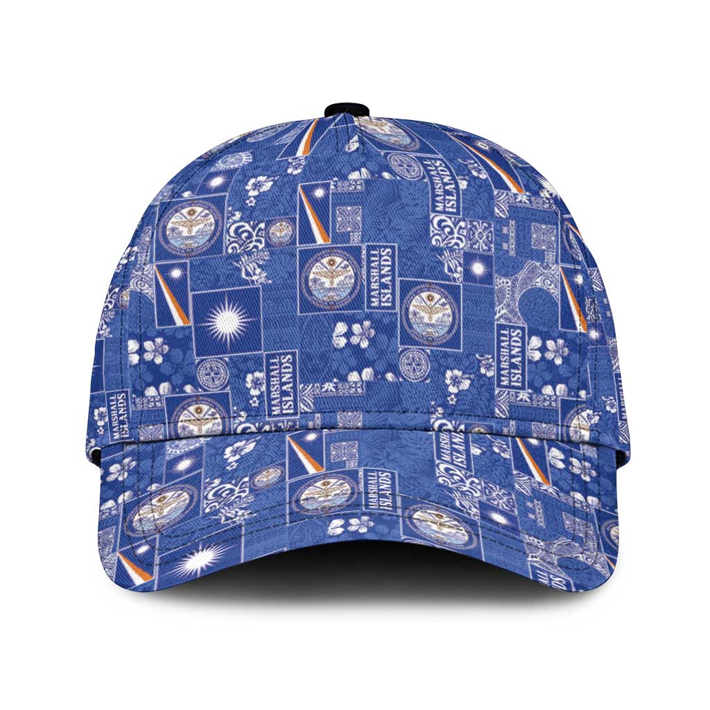 Marshall Islands Merry Christmas Classic Cap Pacific Patchwork Xmas Vibes - Polynesian Pride