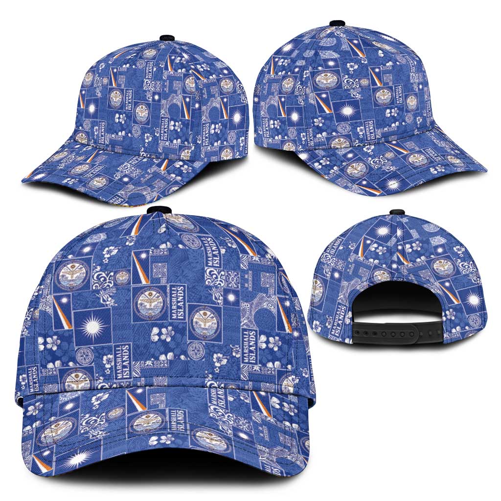 Marshall Islands Merry Christmas Classic Cap Pacific Patchwork Xmas Vibes - Polynesian Pride