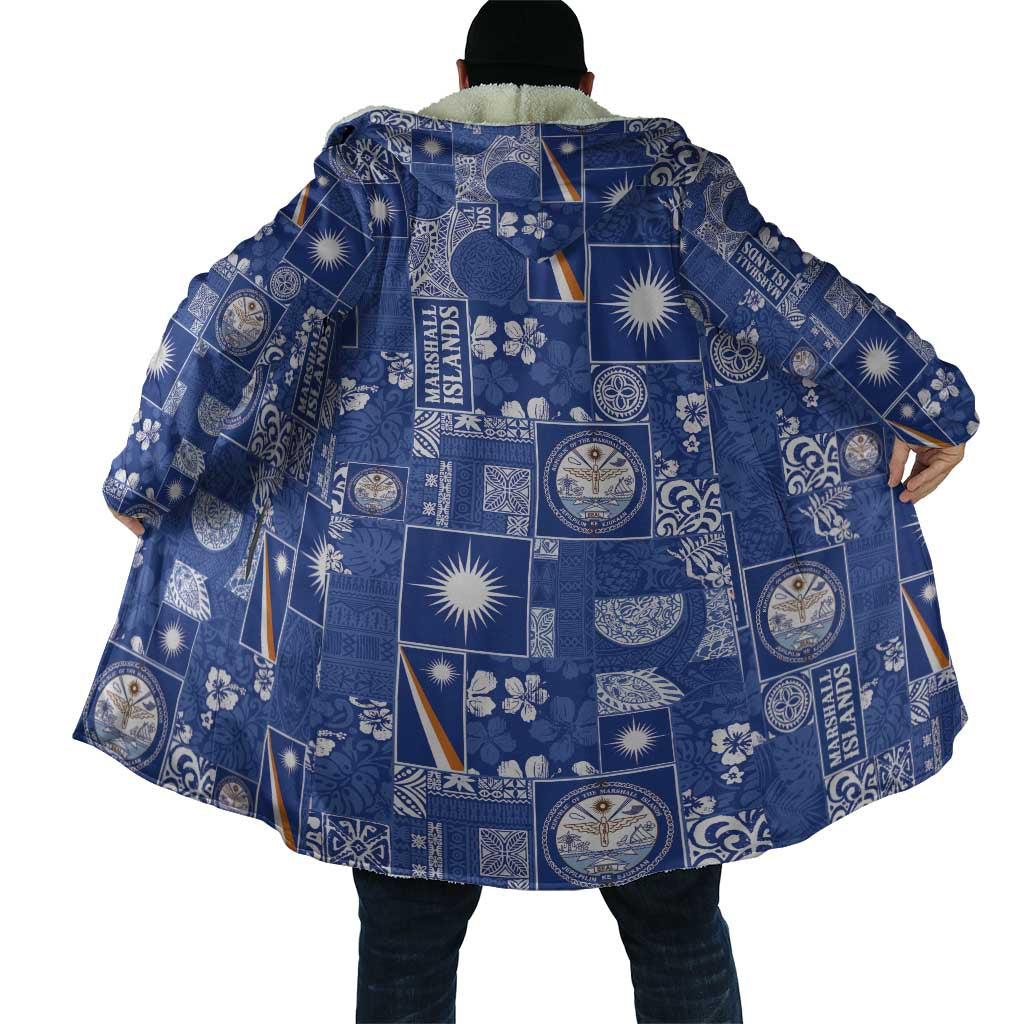 Marshall Islands Merry Christmas Cloak Pacific Patchwork Xmas Vibes - Polynesian Pride