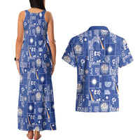 Marshall Islands Merry Christmas Couples Matching Tank Maxi Dress and Hawaiian Shirt Pacific Patchwork Xmas Vibes - Polynesian Pride