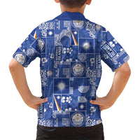 Marshall Islands Merry Christmas Family Matching Short Sleeve Bodycon Dress and Hawaiian Shirt Pacific Patchwork Xmas Vibes - Polynesian Pride