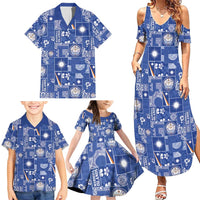 Marshall Islands Merry Christmas Family Matching Summer Maxi Dress and Hawaiian Shirt Pacific Patchwork Xmas Vibes - Polynesian Pride