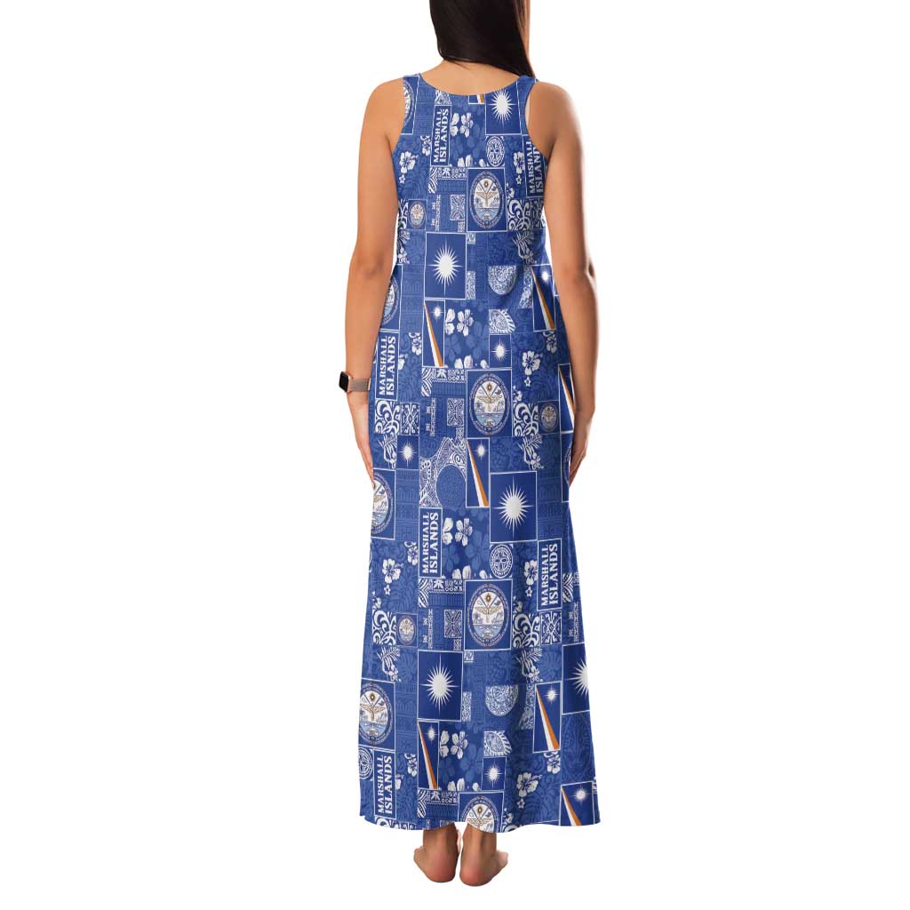 Marshall Islands Merry Christmas Family Matching Tank Maxi Dress and Hawaiian Shirt Pacific Patchwork Xmas Vibes - Polynesian Pride