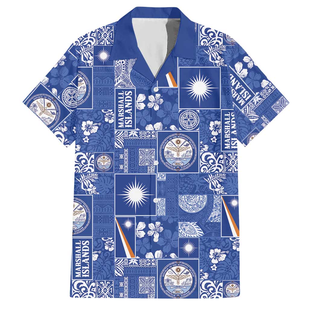 Marshall Islands Merry Christmas Hawaiian Shirt Pacific Patchwork Xmas Vibes - Polynesian Pride