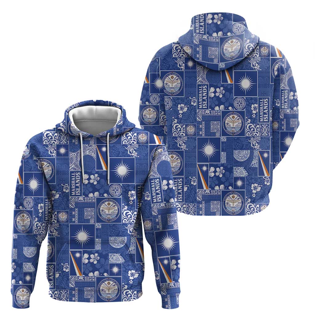 Marshall Islands Merry Christmas Hoodie Pacific Patchwork Xmas Vibes - Polynesian Pride