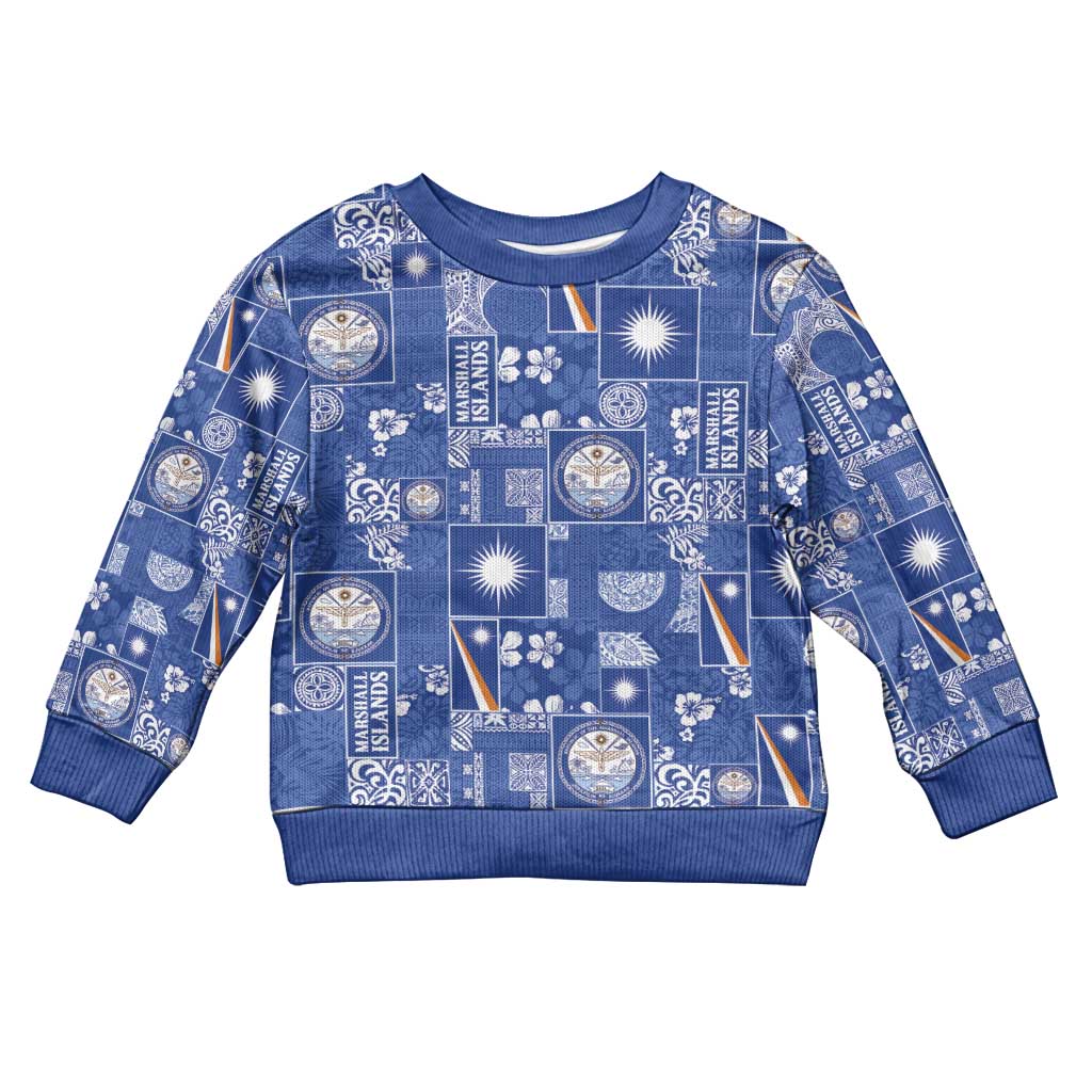 Marshall Islands Merry Christmas Kid Ugly Christmas Sweater Pacific Patchwork Xmas Vibes - Polynesian Pride
