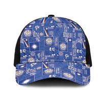 Marshall Islands Merry Christmas Mesh Trucker Cap Pacific Patchwork Xmas Vibes - Polynesian Pride
