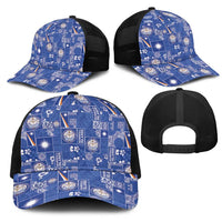 Marshall Islands Merry Christmas Mesh Trucker Cap Pacific Patchwork Xmas Vibes - Polynesian Pride