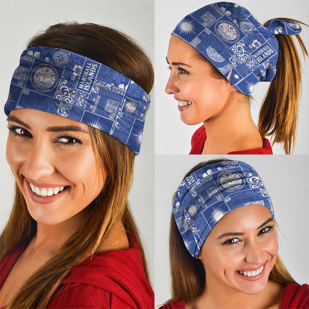 Marshall Islands Merry Christmas Neck Gaiter Pacific Patchwork Xmas Vibes - Polynesian Pride
