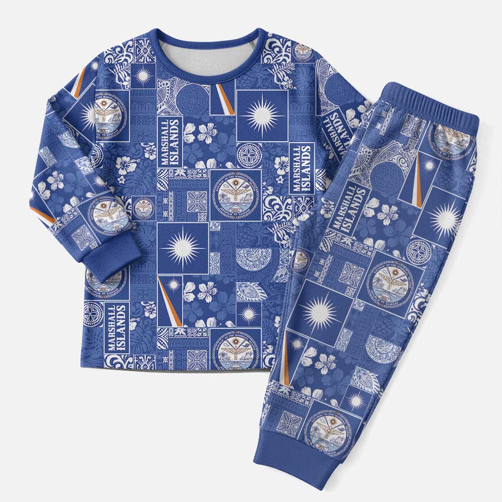 Marshall Islands Merry Christmas Pajama Set Pacific Patchwork Xmas Vibes - Polynesian Pride