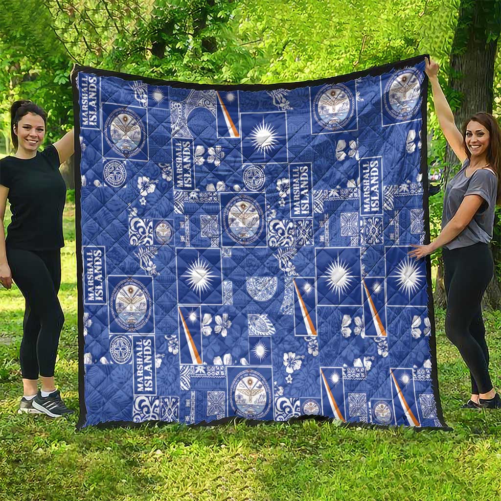 Marshall Islands Merry Christmas Quilt Pacific Patchwork Xmas Vibes - Polynesian Pride