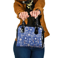 Marshall Islands Merry Christmas Shoulder Handbag Pacific Patchwork Xmas Vibes - Polynesian Pride