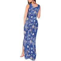 Marshall Islands Merry Christmas Tank Maxi Dress Pacific Patchwork Xmas Vibes - Polynesian Pride