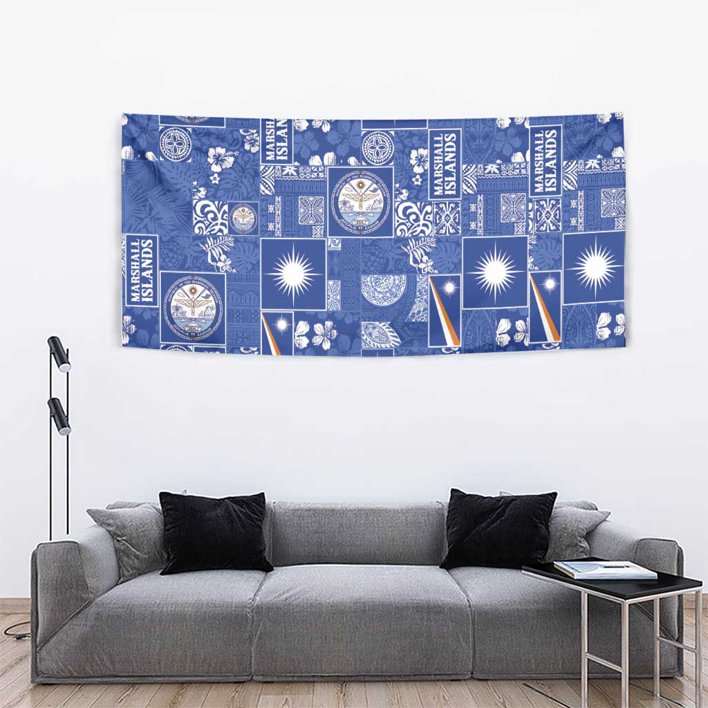 Marshall Islands Merry Christmas Tapestry Pacific Patchwork Xmas Vibes - Polynesian Pride