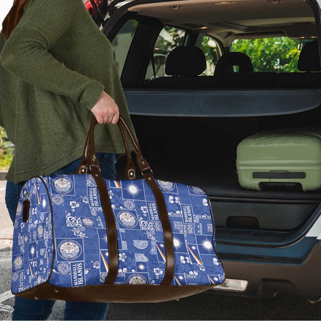 Marshall Islands Merry Christmas Travel Bag Pacific Patchwork Xmas Vibes - Polynesian Pride
