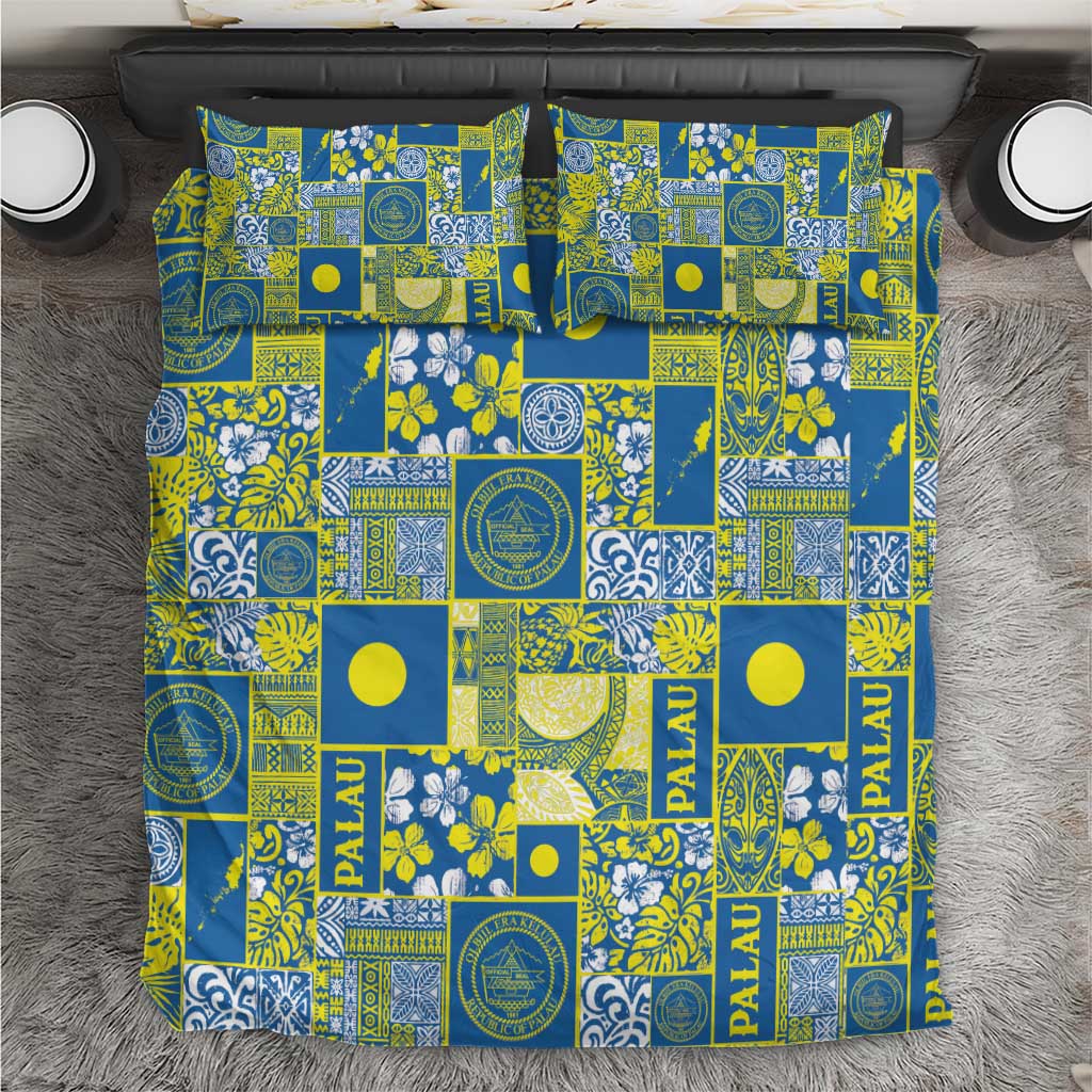 Palau Ungil Kurismas Bedding Set Pacific Patchwork Xmas Vibes LT9 Green - Polynesian Pride