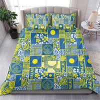 Palau Ungil Kurismas Bedding Set Pacific Patchwork Xmas Vibes - Polynesian Pride