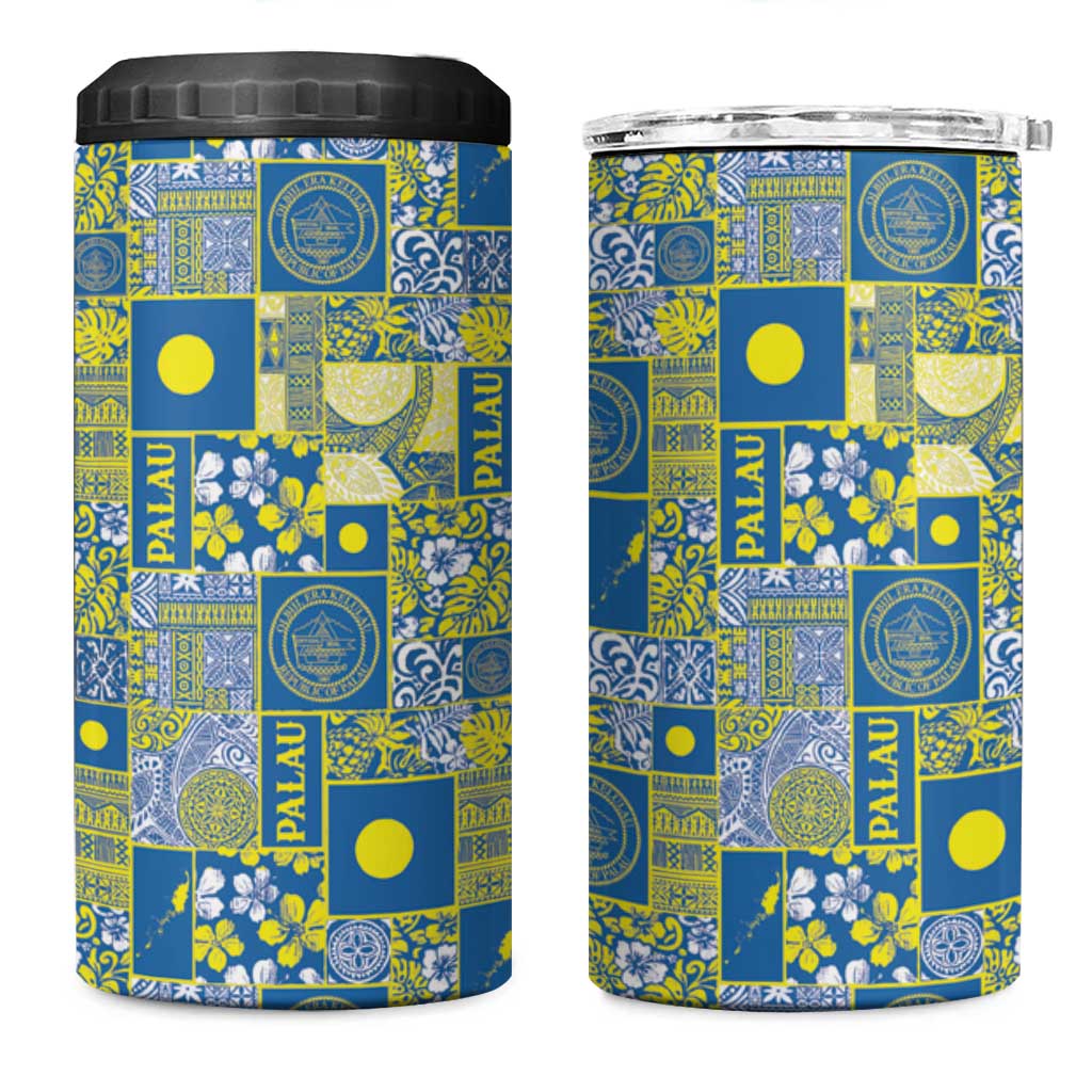 Palau Ungil Kurismas 4 in 1 Can Cooler Tumbler Pacific Patchwork Xmas Vibes LT9 One Size: 16 oz Green - Polynesian Pride
