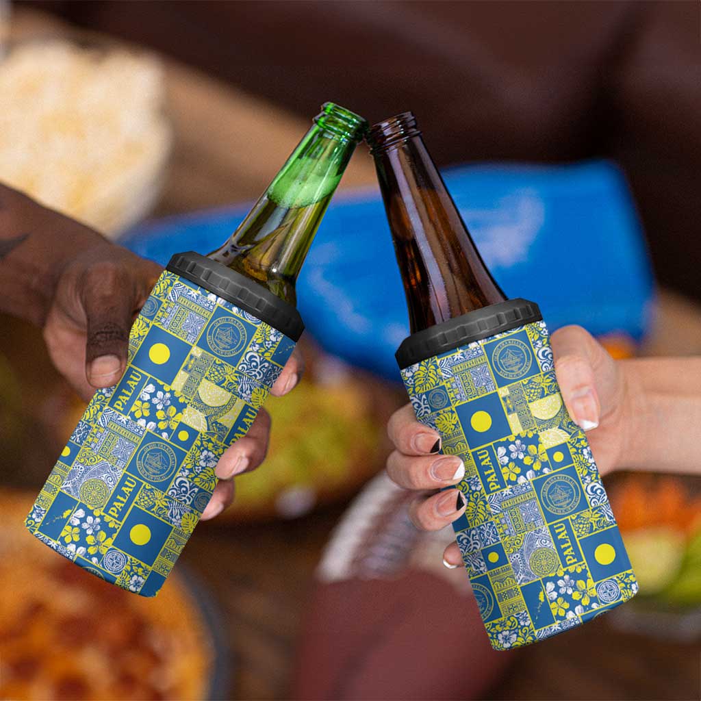 Palau Ungil Kurismas 4 in 1 Can Cooler Tumbler Pacific Patchwork Xmas Vibes - Polynesian Pride