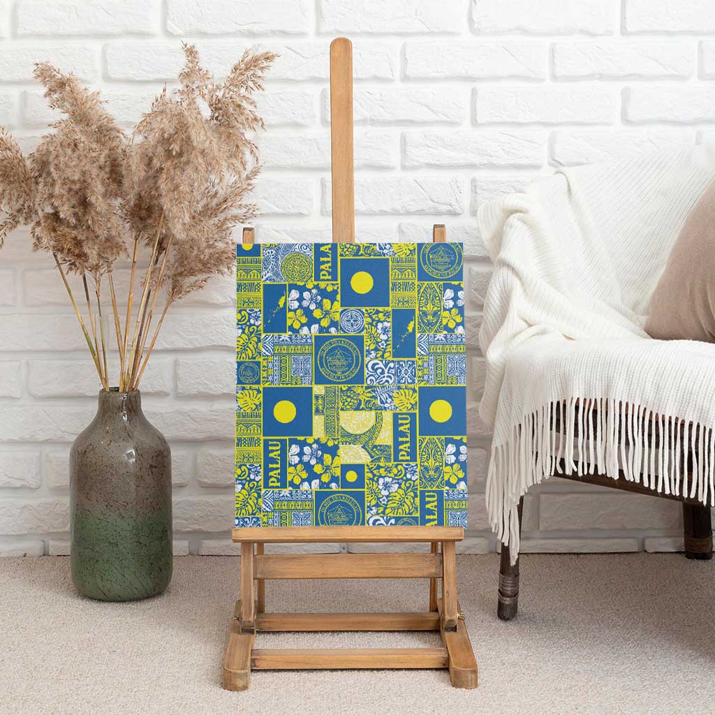 Palau Ungil Kurismas Canvas Wall Art Pacific Patchwork Xmas Vibes - Polynesian Pride