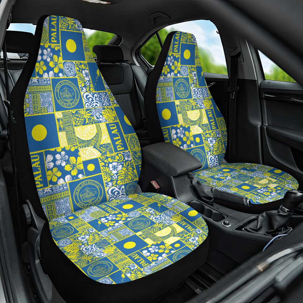 Palau Ungil Kurismas Car Seat Cover Pacific Patchwork Xmas Vibes LT9 One Size Green - Polynesian Pride