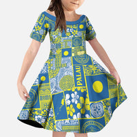 Palau Ungil Kurismas Family Matching Long Sleeve Bodycon Dress and Hawaiian Shirt Pacific Patchwork Xmas Vibes - Polynesian Pride