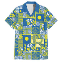 Palau Ungil Kurismas Family Matching Off The Shoulder Long Sleeve Dress and Hawaiian Shirt Pacific Patchwork Xmas Vibes - Polynesian Pride