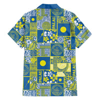 Palau Ungil Kurismas Family Matching Off Shoulder Short Dress and Hawaiian Shirt Pacific Patchwork Xmas Vibes - Polynesian Pride